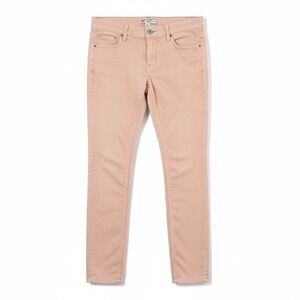 Free People Peach Corduroy Skinny Pants Womens Size 27 Stretch Orange Boho